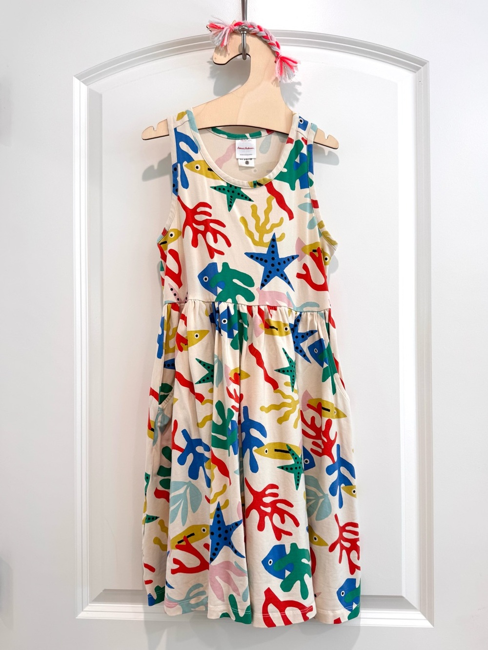 Hanna Andersson Sea Life Twirl Dress with Pockets size 8